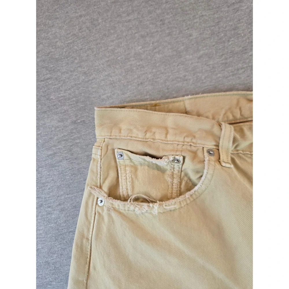 Vintage Levi's 501 Jeans Mens 38x30 Tan Straight Leg‎ Button Fly Made USA 01 Y2K